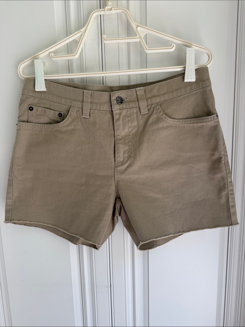 Bogner Taupe Cotton Blend Jean Shorts